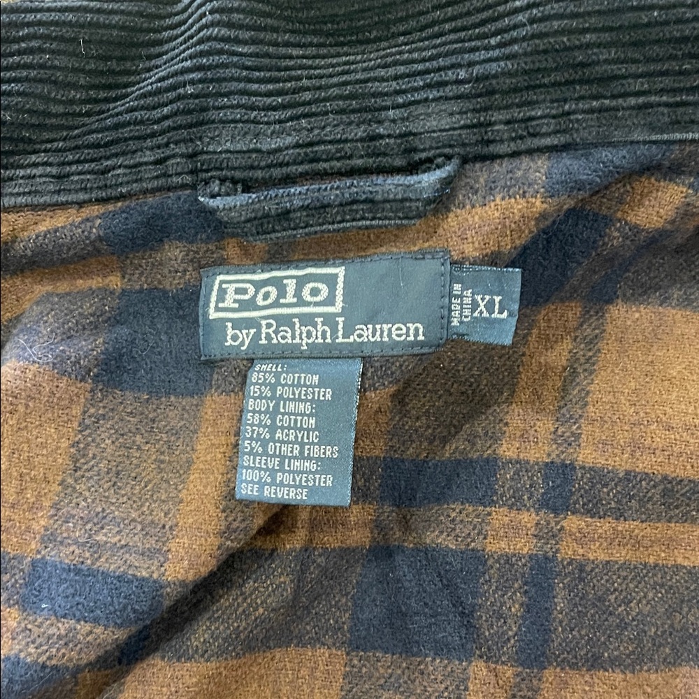 Polo by Ralph Lauren Black and Brown Plaid Jacket